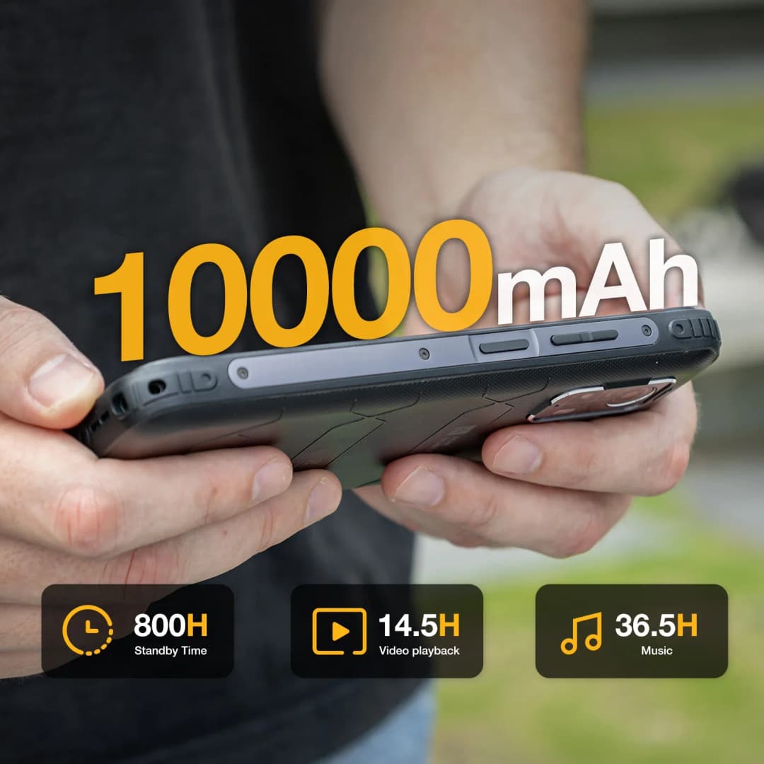 AGM H MAX Rugged Smartphone 8+256GB 10000mAh Battery  HD+ Display 3 Card Slot NFC OTG Reverse Charge Waterproof - 2