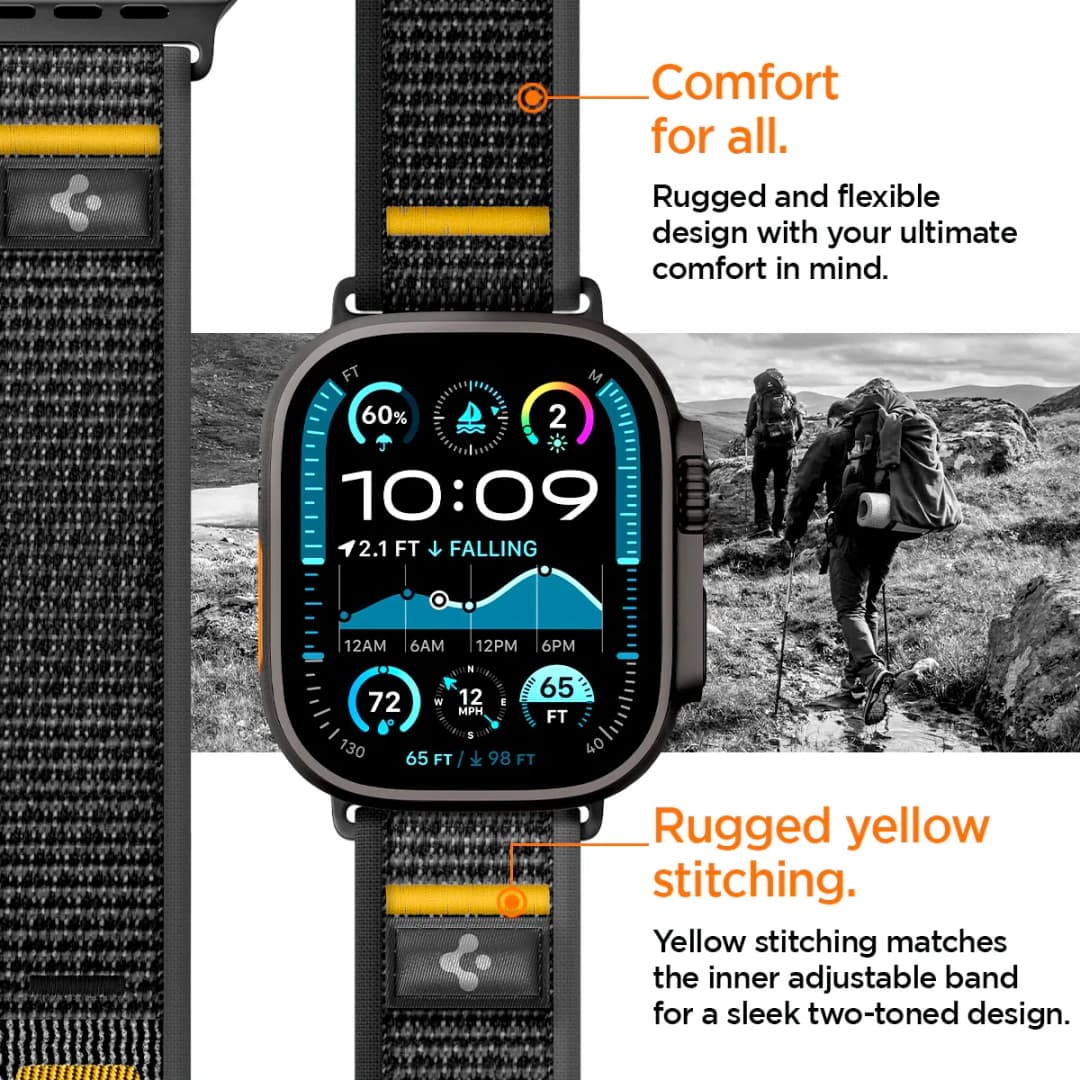 Spigen Lite Fit Ultra Strap Designed For Apple Watch Band Compatible With Ultra  3/2/1 49mm 11/10 46mm 9/8/7 45mm SE3/SE2/6 44mm - 6