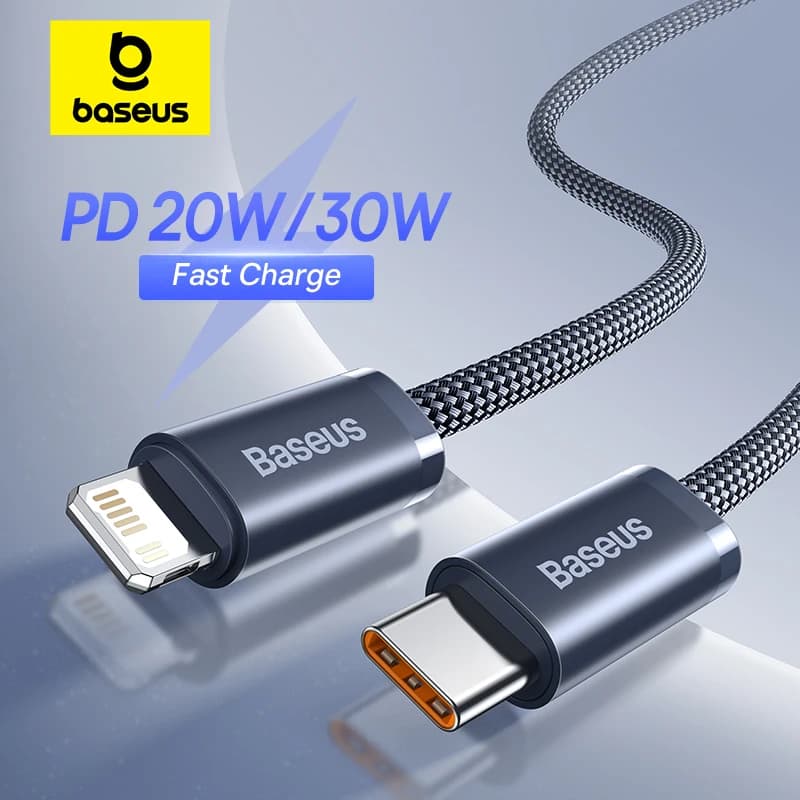 Baseus USB C Cable For IPhone 14 13 12 11 Pro Max Xs Plus 20W 30W Fast Charging Cable Type C Data Wire For ipad Macbook