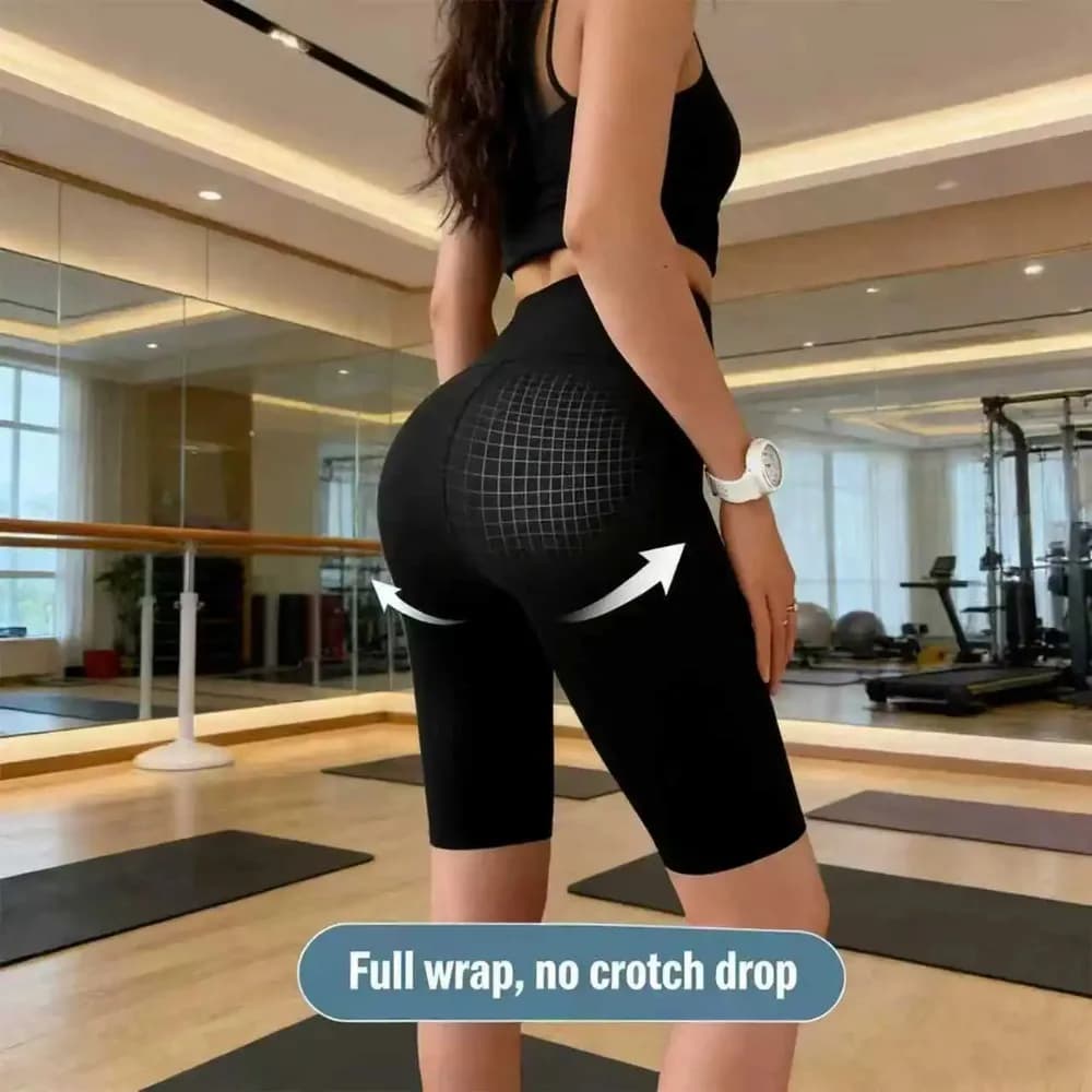 شورتات رياضية نسائية مقاسات M-XL، شورتات جديدة للدراجات والجري واللياقة، خصر عالي، شورتات صالة رياضية ويوجا - 5