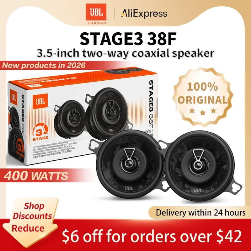 JBL Car Audio Speaker 3.5-Inch Coaxial Speaker, Tweeter and Midrange Stage 3, JBL Official Genuine Stereo Speaker 3.5-Inch GX328
