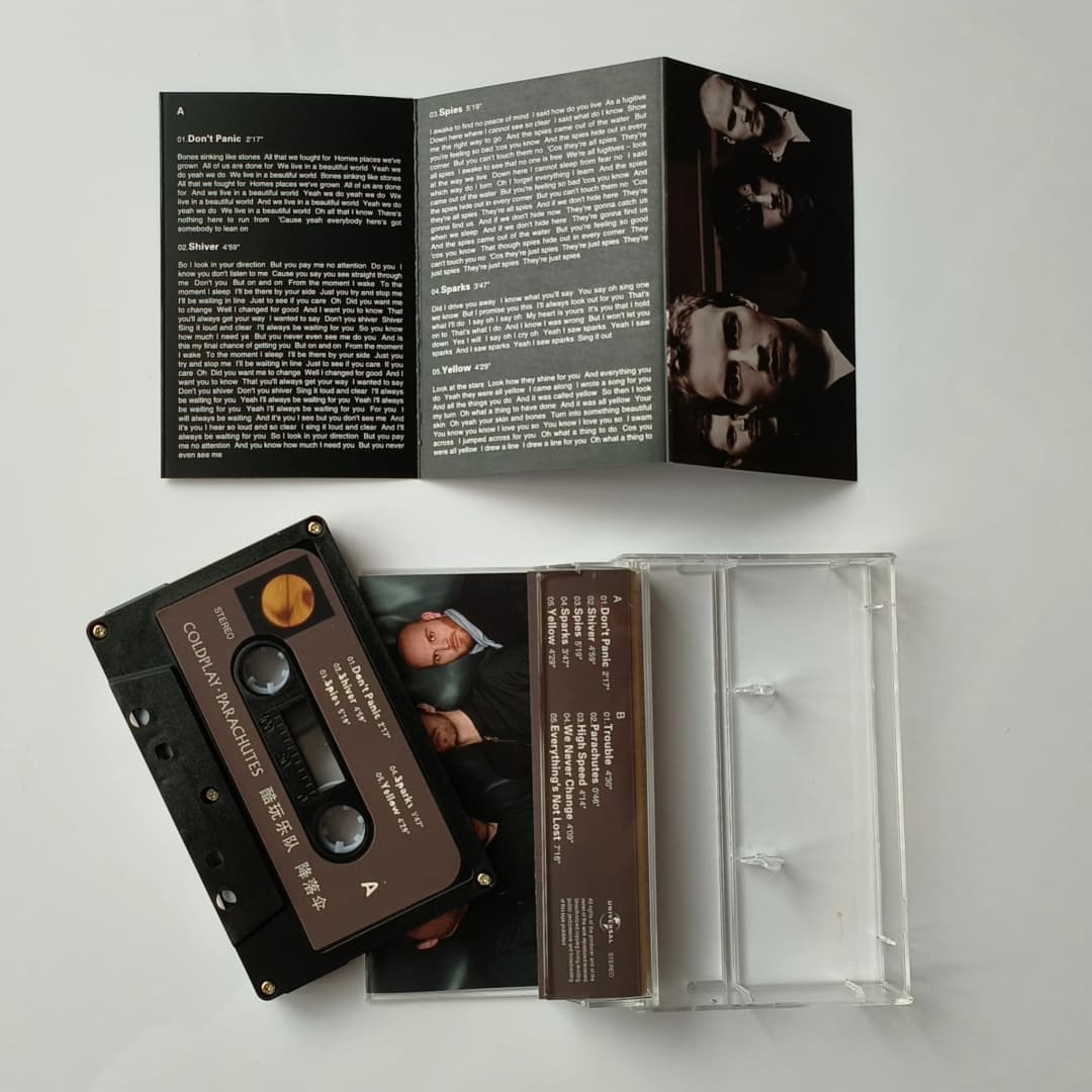 شريط موسيقى كلاسيكي من كولدبلاي ألبوم A Rush of Blood to the Head كاسيتات باراشوتس أدوات تسجيل كوسبلاي موسيقى تصويرية صندوق حفلات موسيقية - 4