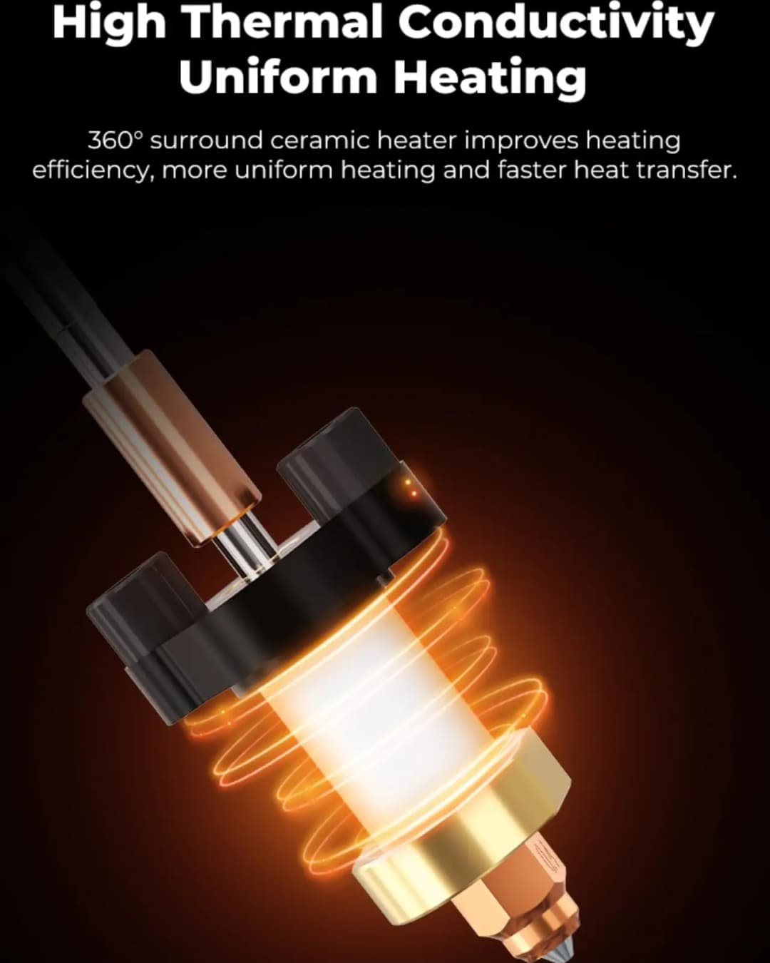Creality New Version K1C k1 Max Hotend Ceramic Heating Block Kit 3D Printer Parts Quick-Swap Nozzle Heat Break Resistance Hotend - 3