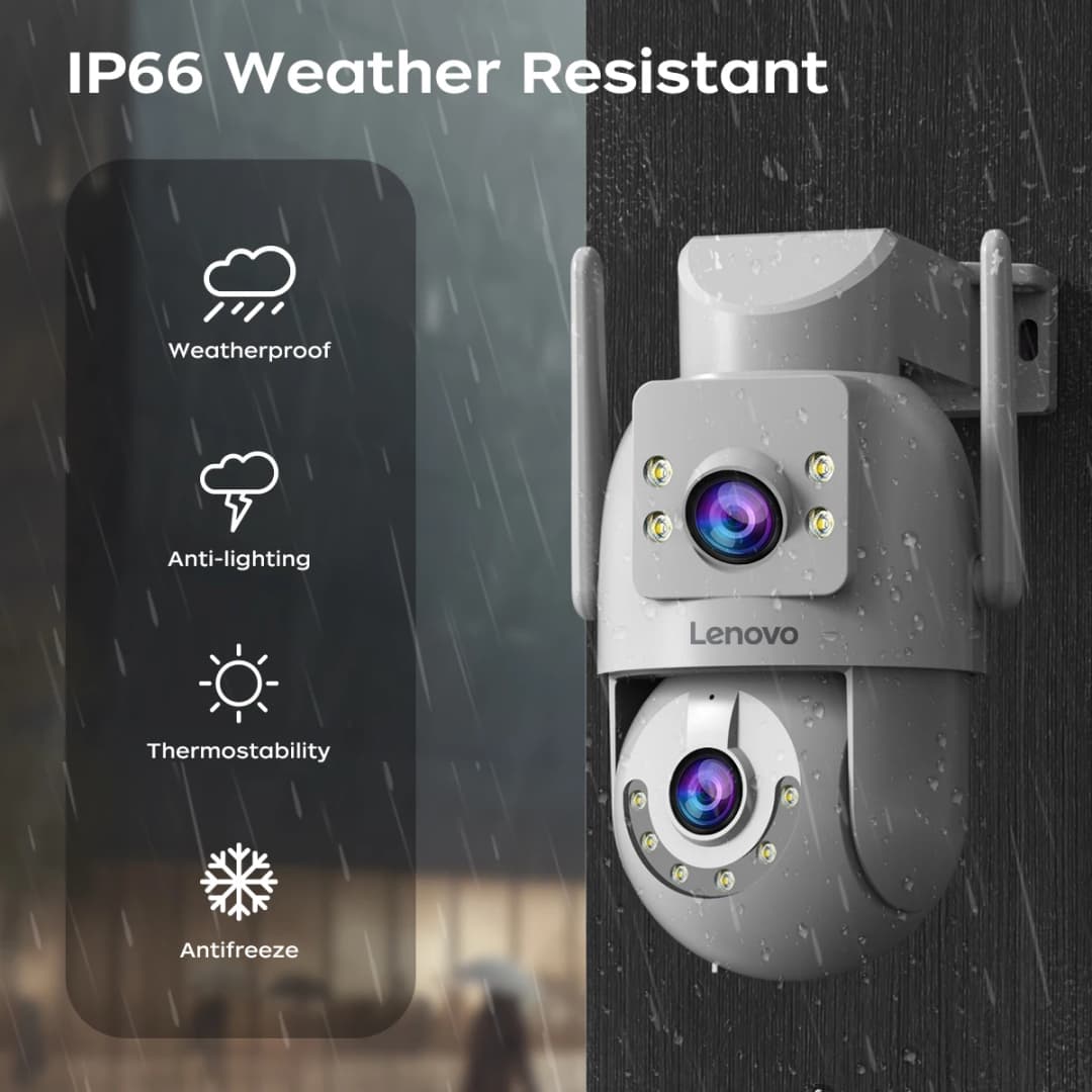 لينوفو 4K كاميرا مراقبة واي فاي 5G واي فاي خارجية عدسة مزدوجة PTZ كاميرات IP تتبع تلقائي صوت فيديو ONVIF أمن CCTV كاميرا - 5