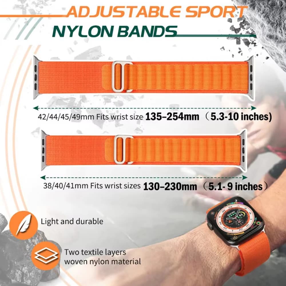 Trail Alpine loop strap for Apple Watch bands ultra3 2 49mm 44mm 45mm 46mm 42mm 41mm 40mm correa iWatch series 11 10 9 8 7 6 SE3 - 4