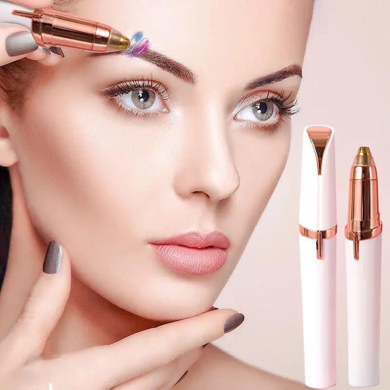 أداة تشذيب الحواجب الكهربائية للمبتدئين مشذب الحواجب الكهربائي التلقائي فرشاة حلاقة شعر الأنف قطعة واحدة (بطارية)