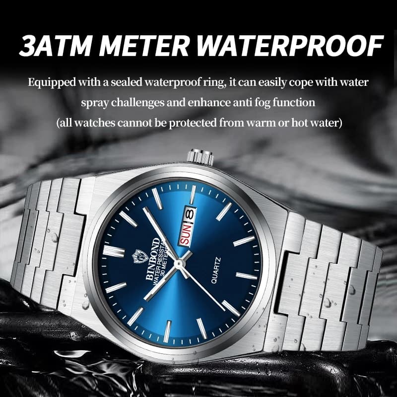 2026 New Luxury Men's Watches Waterproof Luminous Date Week Men Watch Stainless Steel Casual Fashion Quartz Man Wristwatch Reloj - 5