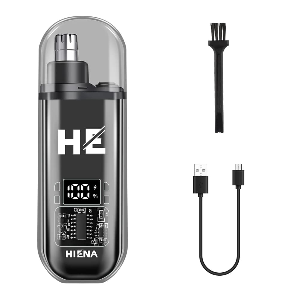 ماكينة تشذيب شعر الأنف متعددة الحركات، قابلة لإعادة الشحن والغسل، للجنسين