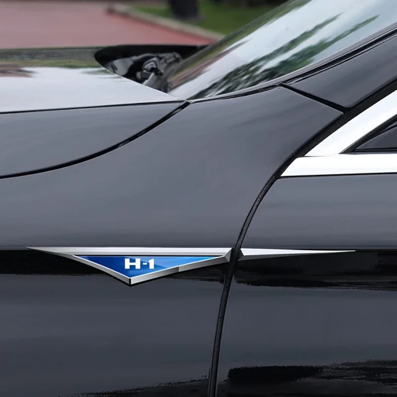 2pcs 3d alloy car stickers car accsesories accessory for Hyundai H1 - 4