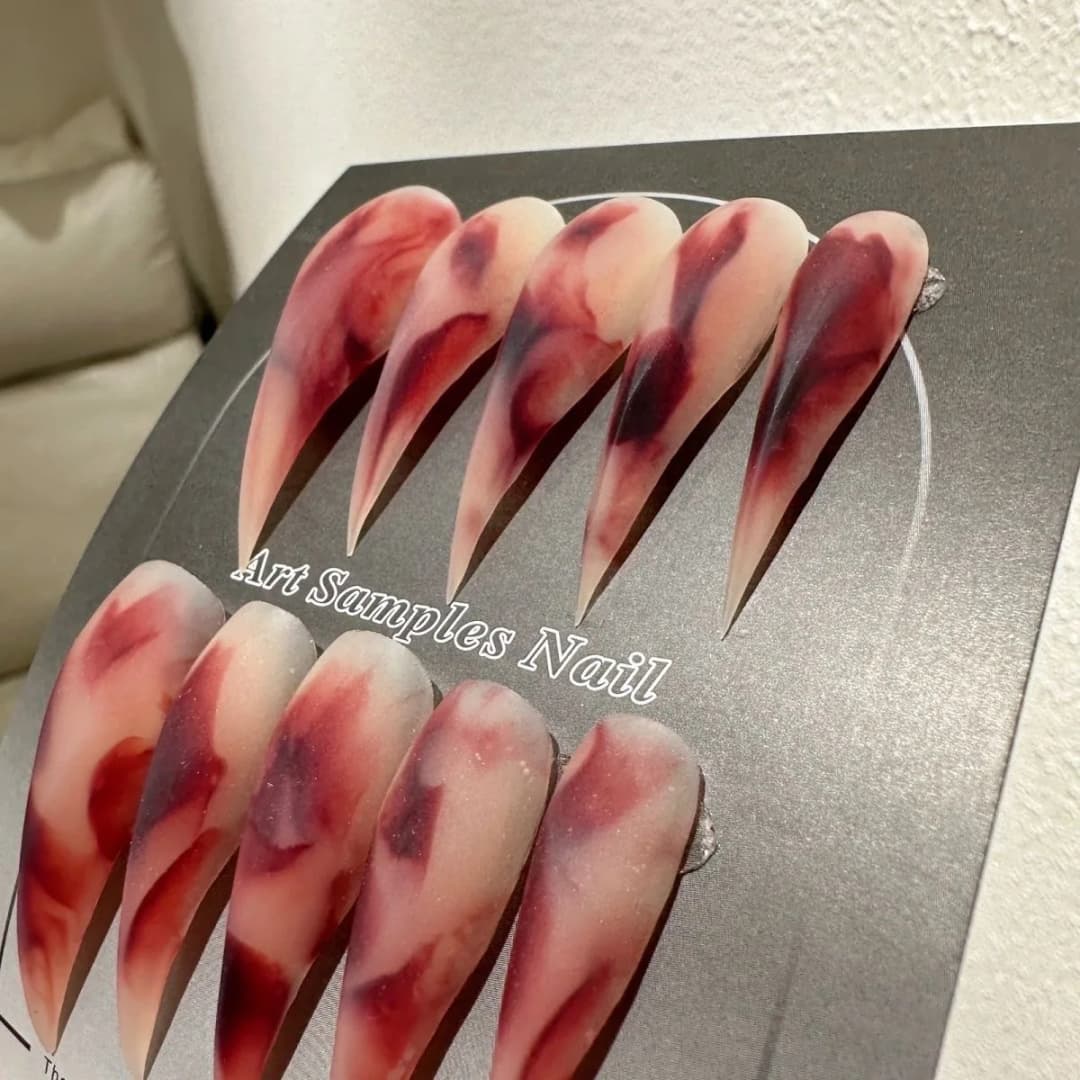 10PCS Handmade Diamond-Encrusted Dragon Shape Claw Press On Nail Cat Claws Acrylic False Nail Stickers Fake Nail With Glue Art - 4