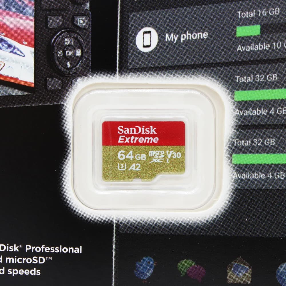 سان ديسك إكستريم A2 V30 4K بطاقة ذاكرة MicroSD للطائرات بدون طيار الهاتف كاميرا السيارة بسرعة قصوى 190 ميجابايت/ثانية بطاقة microSDXC فلاش TF 32 جيجابايت 64 جيجابايت 128 جيجابايت 256 جيجابايت - 6