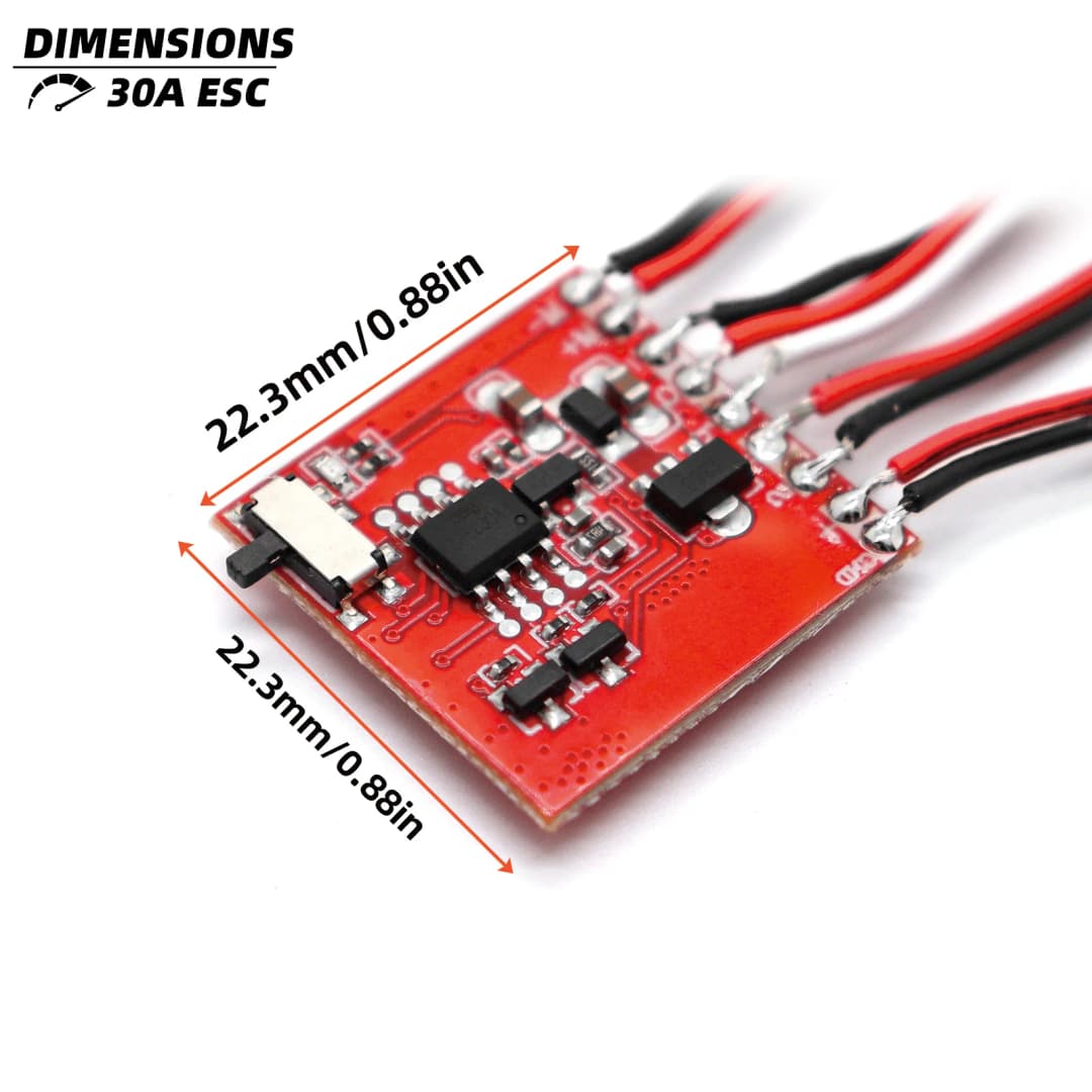 متحكم سرعة كهربائي ESC صغير 20A 30A مفرش ESC للتحكم عن بعد 2S 4~8v لسيارة قارب دبابة RC صغيرة 1/16 1/18 1/24 مع فرامل - 5