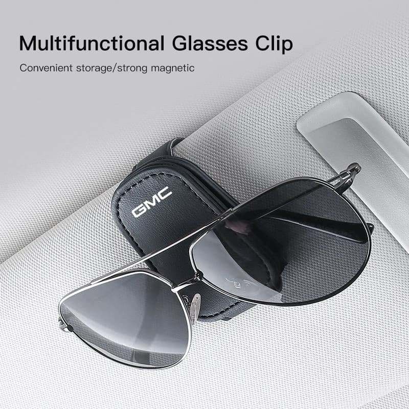 Car Interior Sunshade Card Ticket Storage Glasses Clip Accessories Tool For GMC Terrain Sierra 1500 Yukon Acadia Savana Hummer - 4