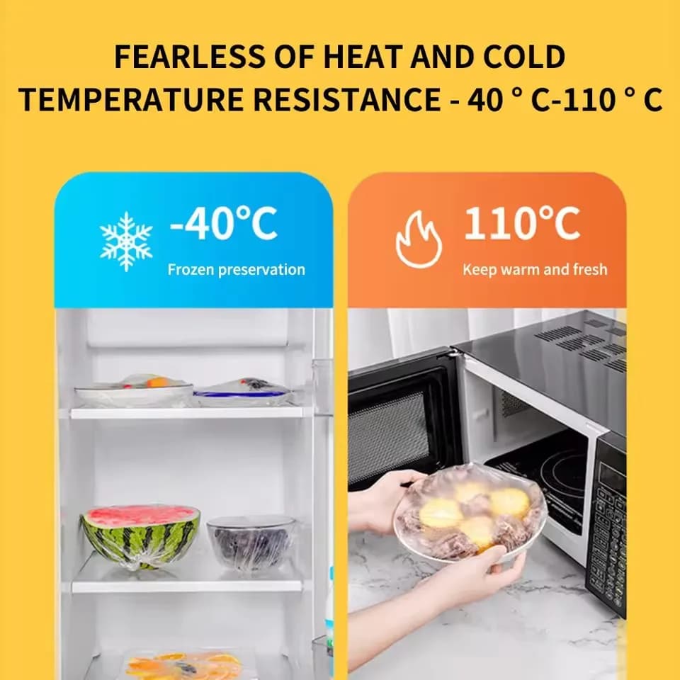 أكياس تغليف طعام بلاستيكية، أكياس حفظ الطعام شفافة وقابلة لإعادة الاستخدام، غلاف مطبخ ملون قابل للتصرف - 5