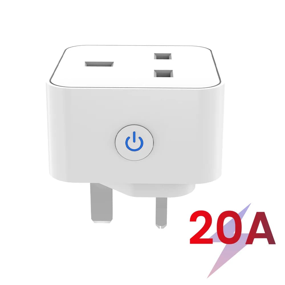مقبس ذكي من Tuya 16A/20A واي فاي أو Zigbee قابس بريطاني 3pin محول منزلي تحكم صوتي Alexa مع وظيفة مراقبة الطاقة - 6
