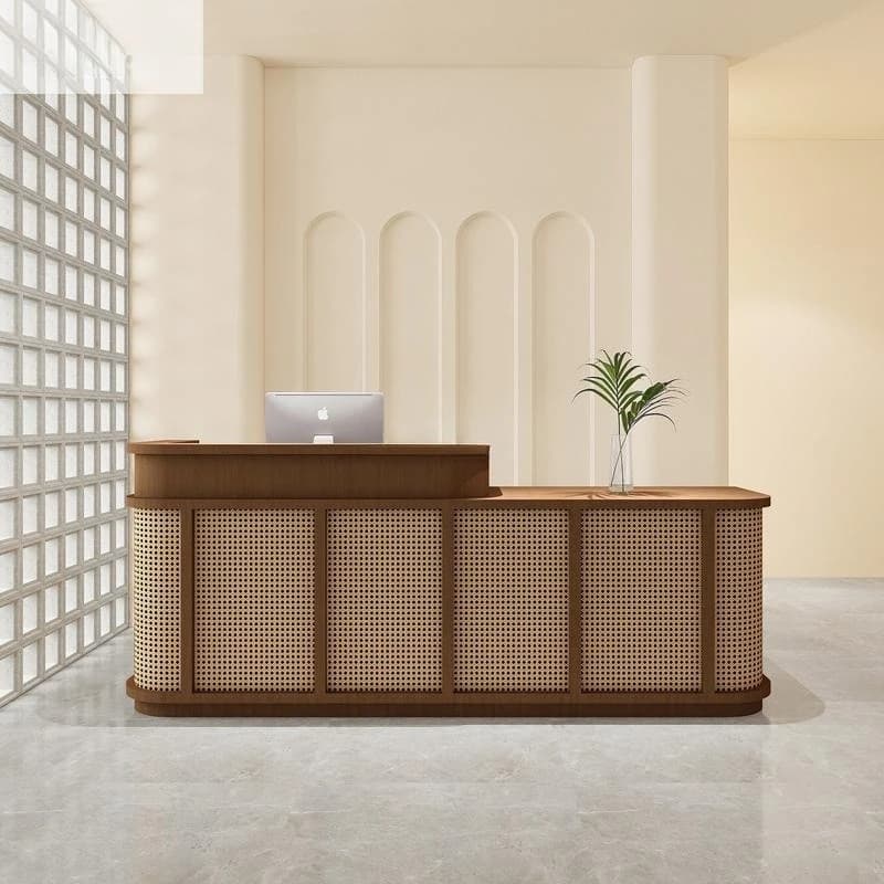 طاولة استقبال فيفور حديثة لمقهى، منصة أثاث لوح صناعي MHJDT