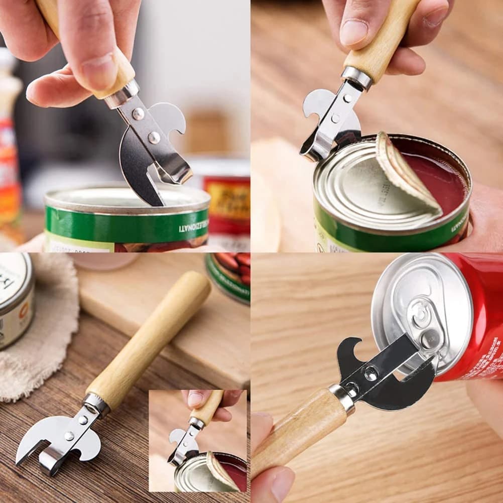Stainless Steel Opener Portable Manual Lid Remover Multifunction Can Opener Utensil Gadgets For Jars Canisters Kitchen Accessory - 5