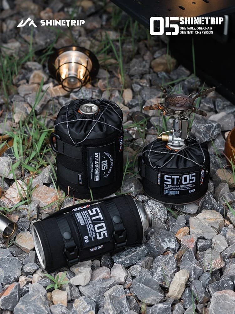 غطاء واقي لاسطوانة الغاز، سلسلة خارجية، مقاوم للصدمات، تخزين وتزيين معدات التخييم