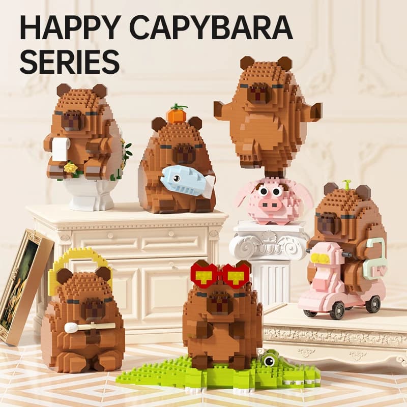 NEW Creative"Capybara Building Blocks Set-Cute Water Guinea Pig DIY Model | Fun STEM Toy for Kids & Adults",ideal birthday gifts - 2