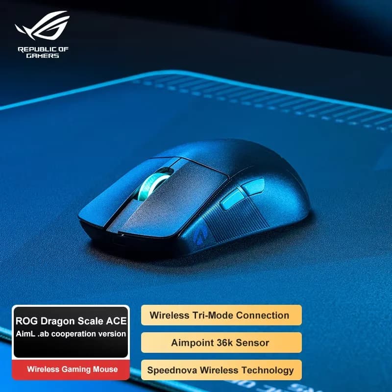ASUS ROG Dragon Scale Ace 36k Sensor Wireless Gaming Mouse Lightweight 54g Bluetooth Three-Mode Mouse Symmetrical