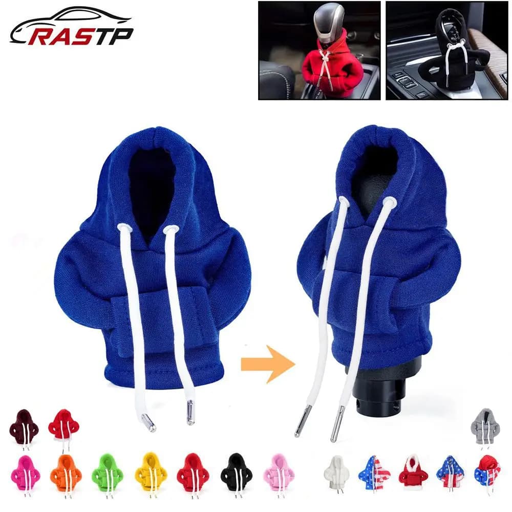 RASTP-Creative Car Gear Lever Decoration Hooded Cover Sweatshirt Gear Lever Decoration Interior Accessories SFN186