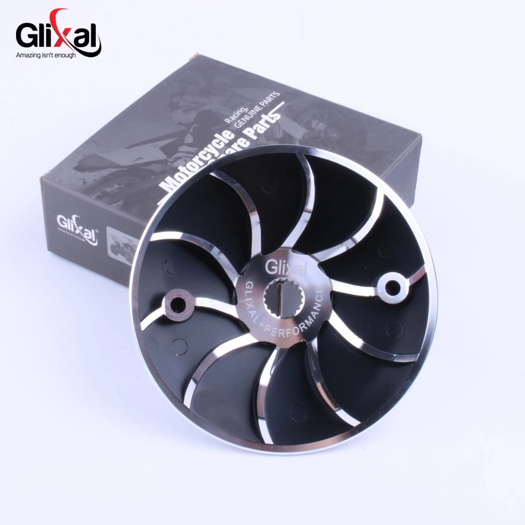 Glixal GY6 125 150cc Racing Lightweight Variator Drive Face Fan for 152QMI 157QMJ Engine Scooter Moped ATV Go-kart Quads - 4