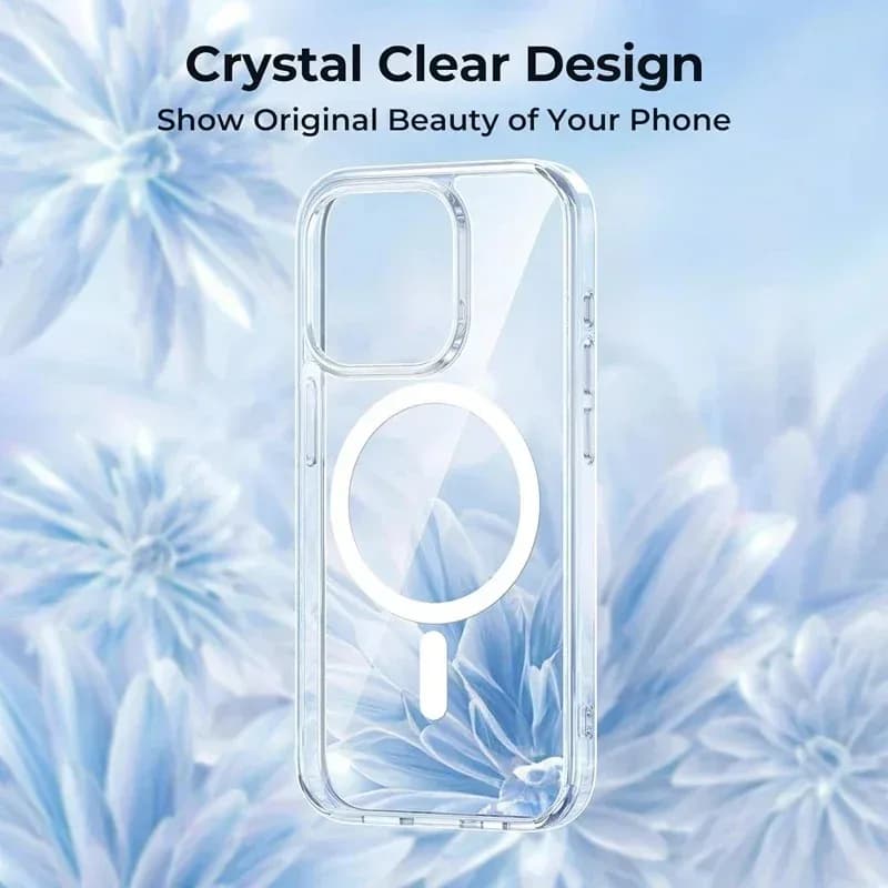 Magnetic Original Clear Case For iPhone 17 16 15 14 Plus13 12 mini  11 Pro Max Funda For Magsafe Silicone Transparent Cover - 4
