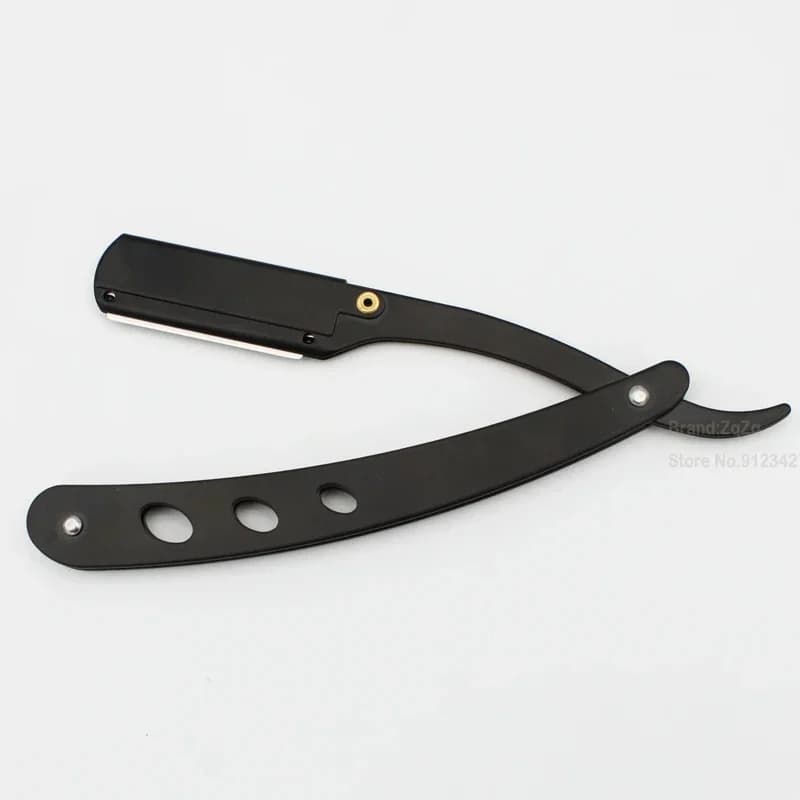 10 شفرات حلاقة أو شفرة حلاقة بحافة مستقيمة لقص الشعر واللحية والحاجبين أداة إزالة الشعر يدويًا - 2