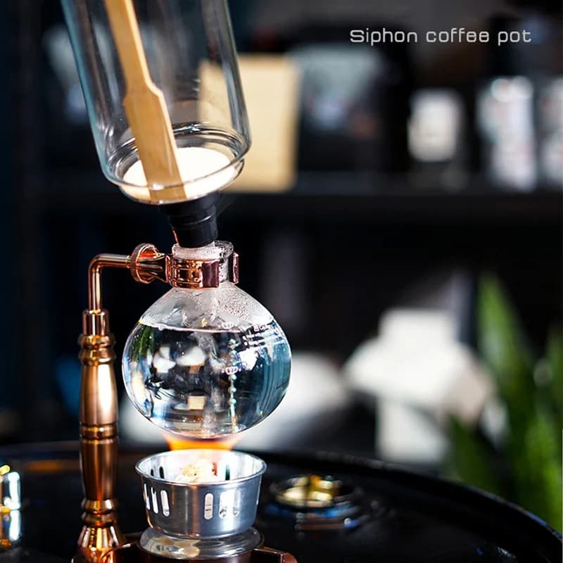 3/5cups Syphon coffee maker Siphon coffee pot Resistant Glass Brewing teaware cafes - 4