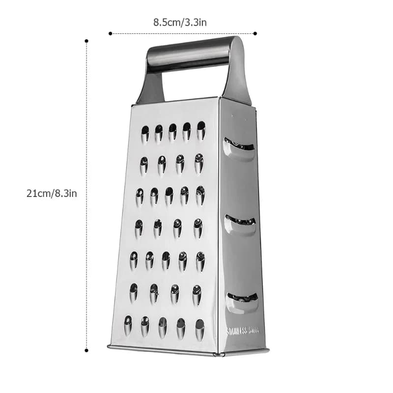 Stainless Steel 4 Sided Blades Household Box Grater Container Multipurpose Vegetables Cutter Kitchen Tools Manual Cheese Slicer - 6