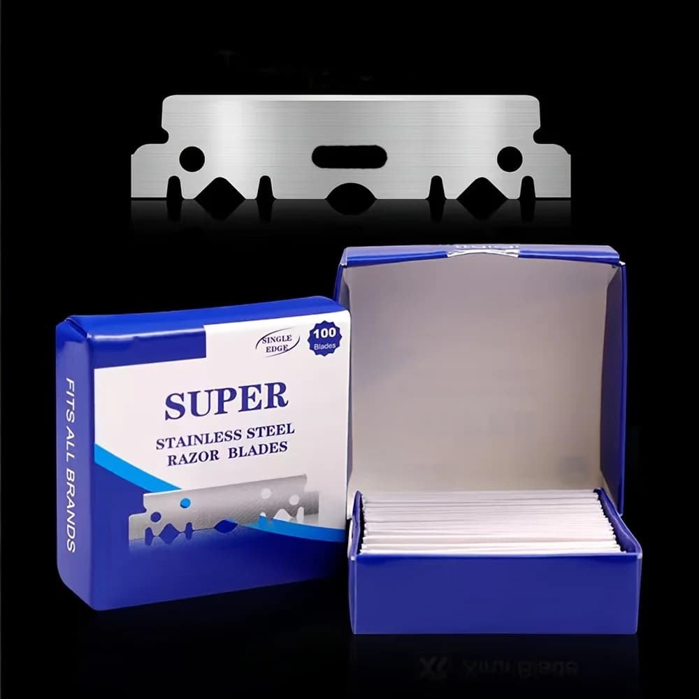 200/100PCS Single-sided Razor Blades Stainless Steel Safety Razor Blades For Shaving Razor Replace Men Shaver Barber Blade Tool - 3
