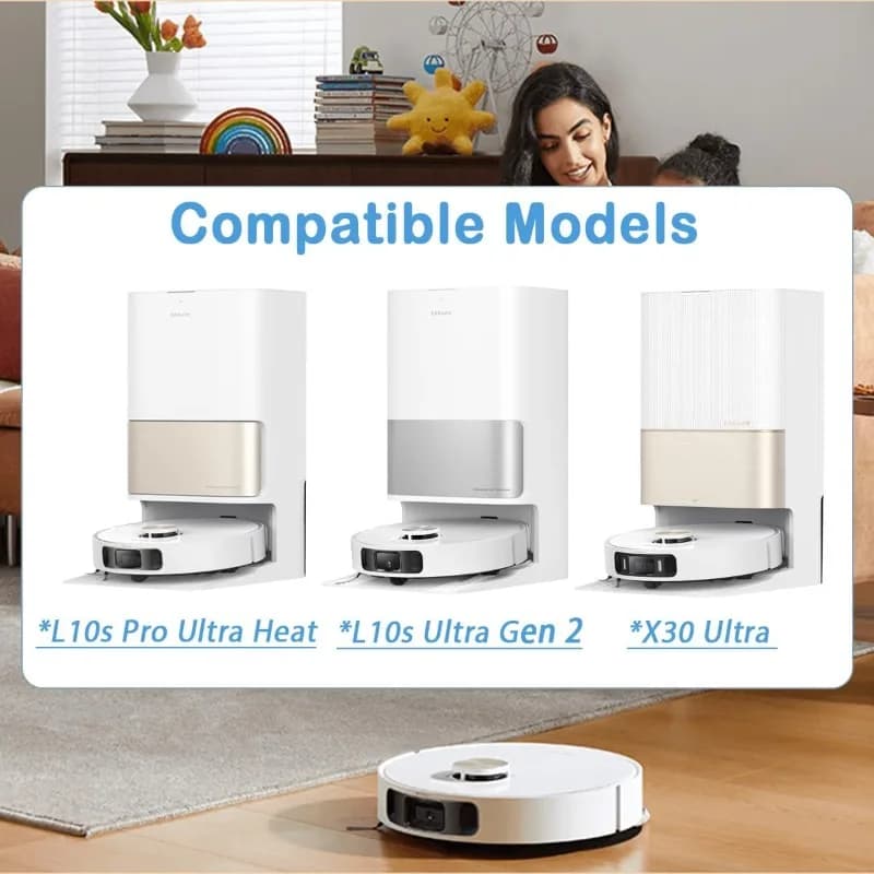 إكسسوارات استبدال مكنسة كهربائية Dreame L10s Ultra Gen2 / L10s Pro Ultra Heat فرشاة جانبية رئيسية فلتر HEPA ممسحة كيس غبار - 3