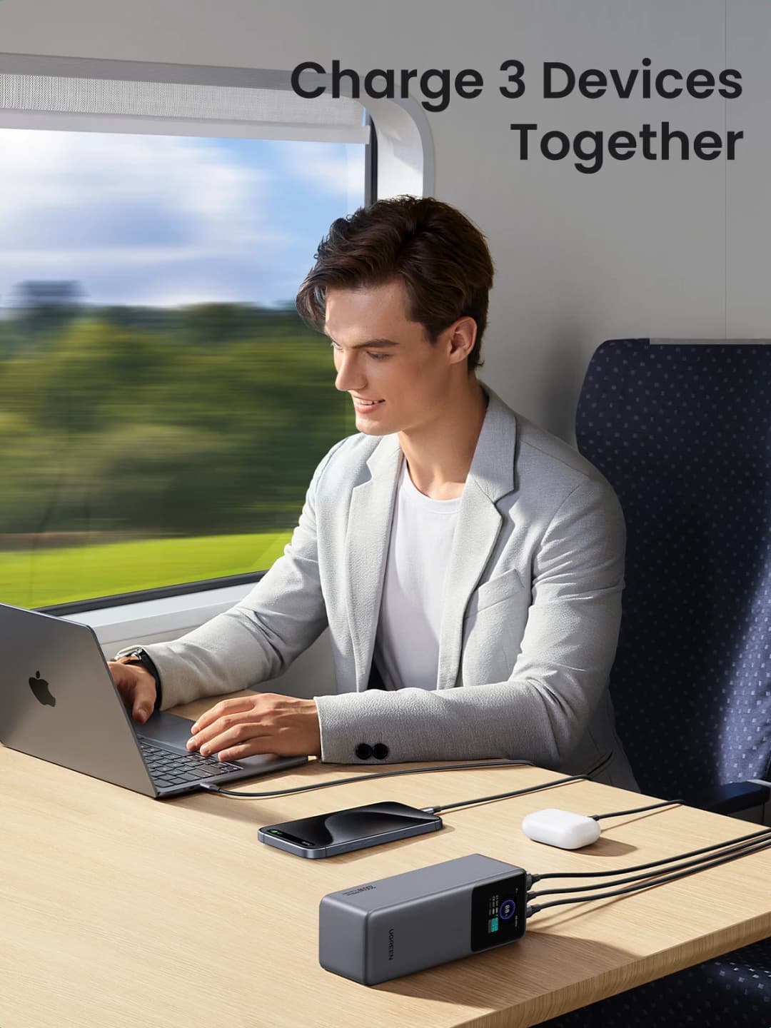 يوجرين نيكسود 200 واط 25000 مللي أمبير باور بانك محمول بطارية خارجية لماك بوك برو ولآيباد محطة شحن سريع - 5