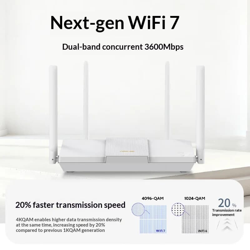 راوتر ASUS RT-BE57 TUF Gaming WiFi7 بمنفذ 2.5G وتسريع لاسلكي للألعاب ومتوافق مع AiMesh وBE3600 وراوتر واي فاي 7 و5G - 3