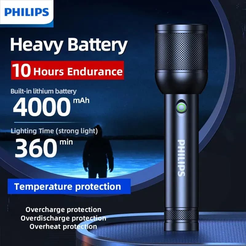 2025 جديد فيليبس SFL8168 3200 لومن مصباح يدوي LED 1000 متر مصابيح يدوية قوية مشرقة محمولة مصباح تخييم للمشي لمسافات طويلة في الهواء الطلق