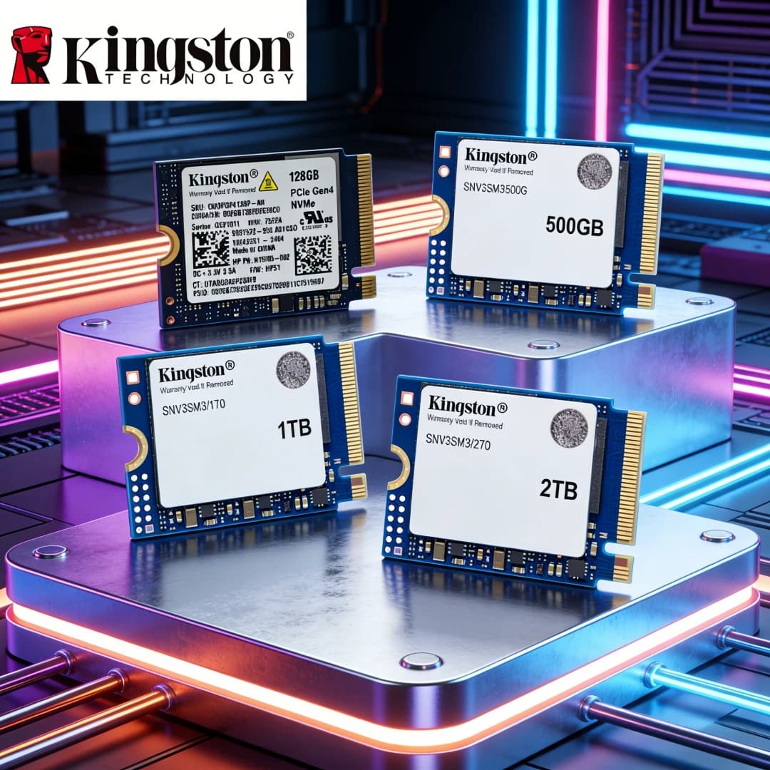 Kingston OM3 128GB/256GB & NV3 500GB 1TB 2TB M.2 2230 PCIe 4.0 NVMe SSD | Up to 6000MB/s-Stream Deck, Laptop, Desktop Compatible