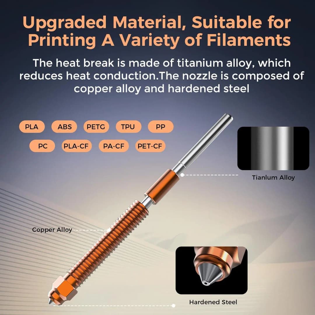 Creality K2 Plus Nozzles 0.2/0.4/0.6/0.8/1.0mm Quick-Swap 3D Printer Nozzle  for 3D Printer K2 Plus, Creality Hi Combo - 4