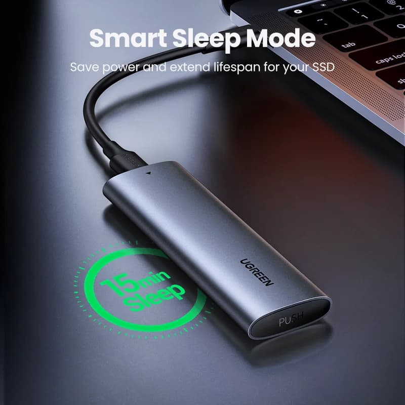 UGREEN M2 SSD Case NVME SATA Dual Protocol M.2 to USB Type C 3.1 SSD Adapter for NVME PCIE NGFF SATA SSD Disk Box M.2 SSD Case - 5