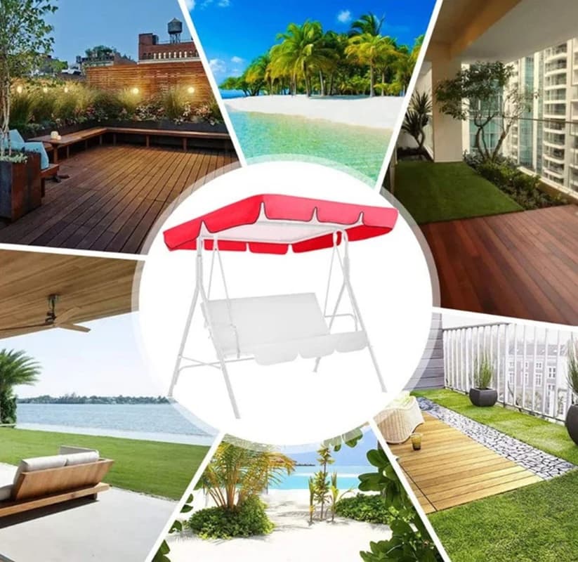 كرسي أرجوحة خارجي مظلة حديقة مقاومة للماء مظلة أرجوحة سقف كرسي أرجوحة خارجي مظلة أرجوحة - 6
