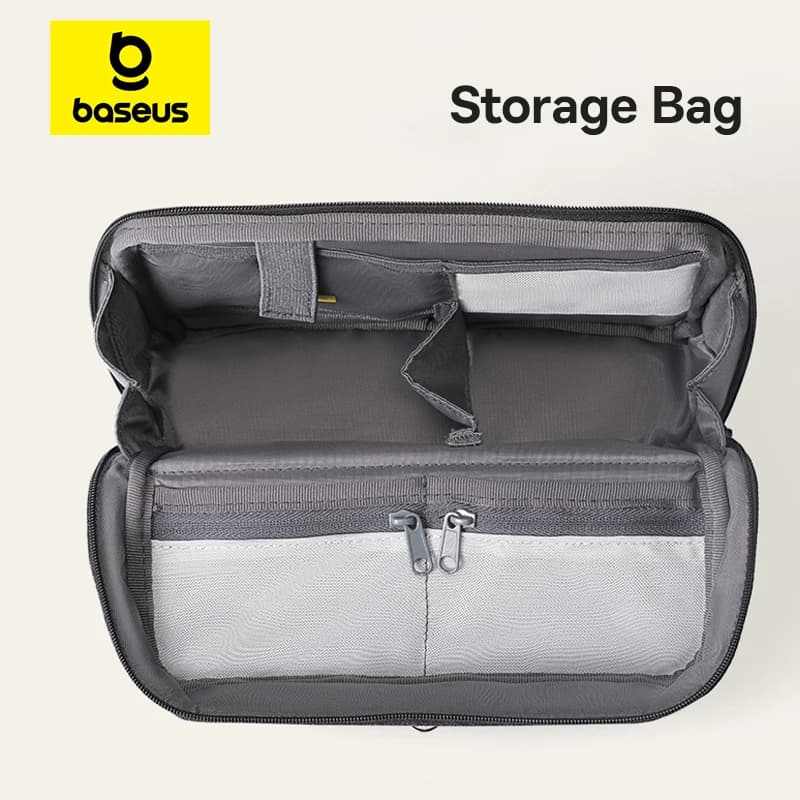 Baseus Phone Storage Bag for iPhone 17 Samsung Waterproof Digital Electronic Organizer Portable Power Bank Charger Camera Bag