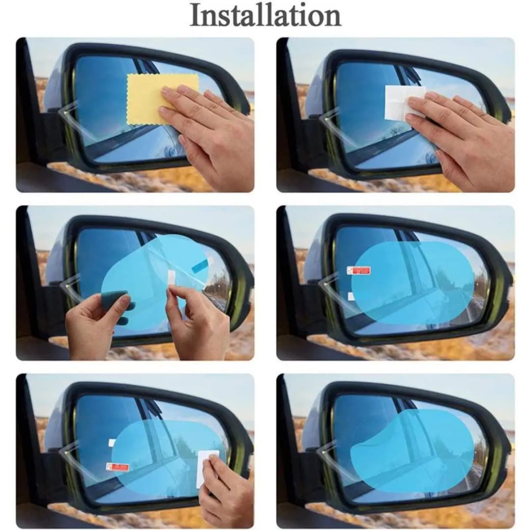 4pcs/set 2pcs Car Rearview Mirror+2 side windows Rainproof Film Rearview Mirror Rainproof Tape - 6