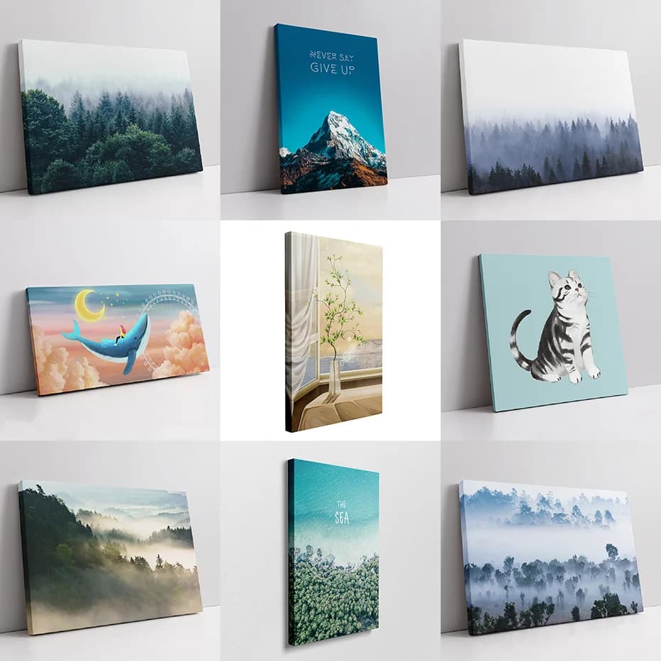 60x90 50x70 40x60 Natural Wooden Picture Frame For Wall Canvas Frame Diamond Painting Frame Picture Poster Wall Frame Home Decor - 6