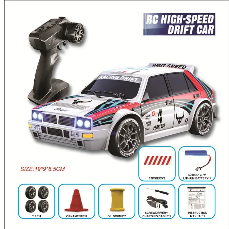 2025 New 4WD RC Car 1:24 Scale Four-wheel Drive Drift With Two Speed Settings 20 km/h LED Light Children Toys Rechargeable SG204