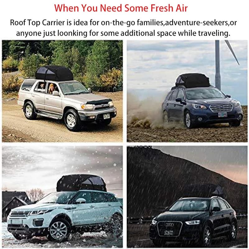 Car Cargo Roof Bag Waterproof Auto Rooftop Luggage Carrier Storage Bag 600D Oxford Car SUV Van Foldable Roofs Bags - 6