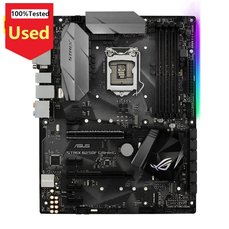 Asus ROG STRIX B250F GAMING Desktop Motherboard Socket LGA 1151 DDR4 B250 SATA3 USB3.0  Motherboard For 6th or 7th gen Used
