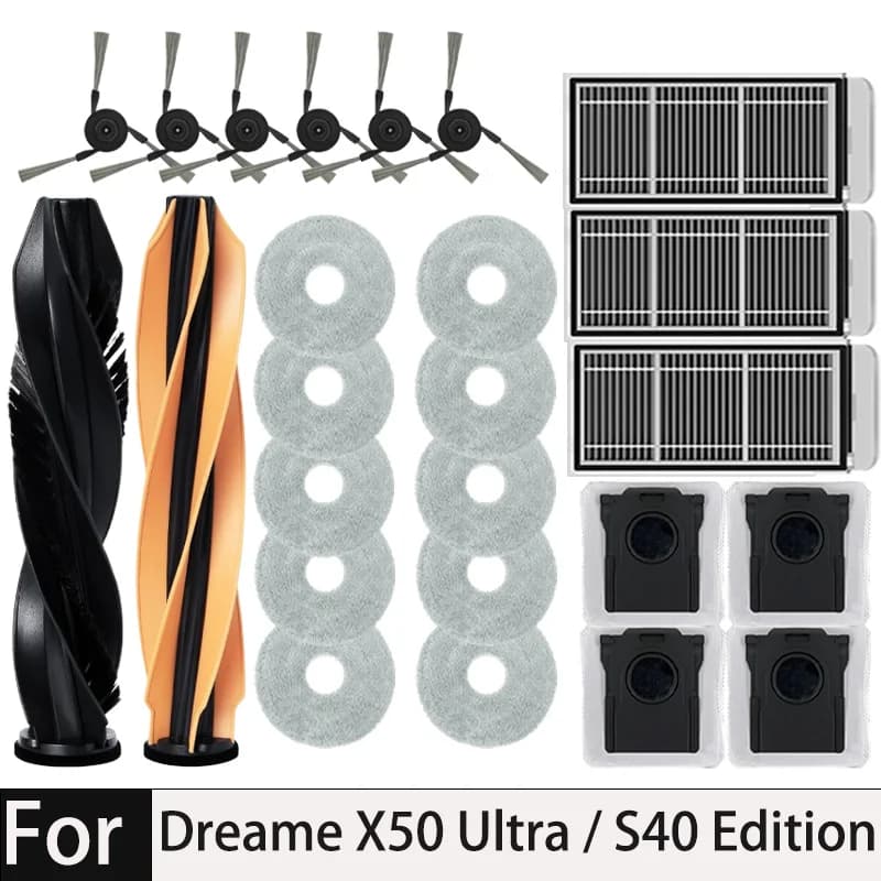 Dreame X50 Ultra, X50 Master, X50S Pro Ultra, L50 Pro Ultra, L40S Pro Ultra, Mova V50 Ultra Parts Brush Filter Mop Bag