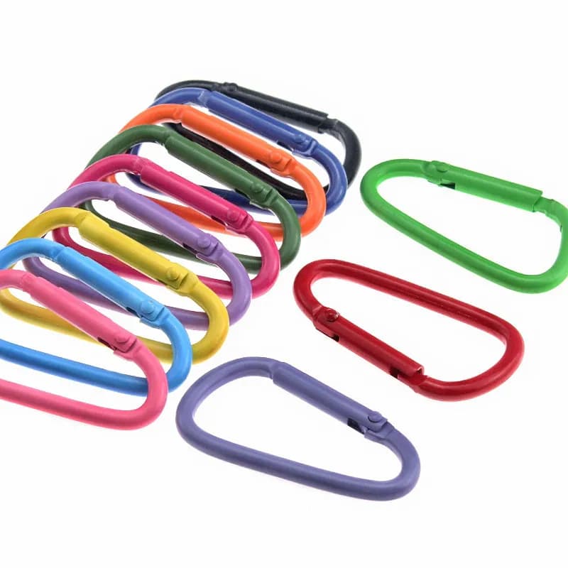 مجموعة 5-20 قطعة من مشابك التسلق من سبائك الألومنيوم، مشابك حقائب، خطاف سناب، حامل مفاتيح لمعدات التخييم