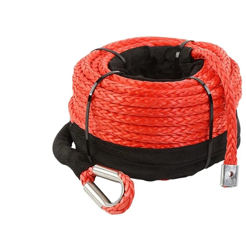 تمديد كابل رافعة صناعي 26 متر × 9 ملم تمديد حبل رافعة 26500 رطل، لمركبات الطرق الوعرة ATV U TV الشاحنة