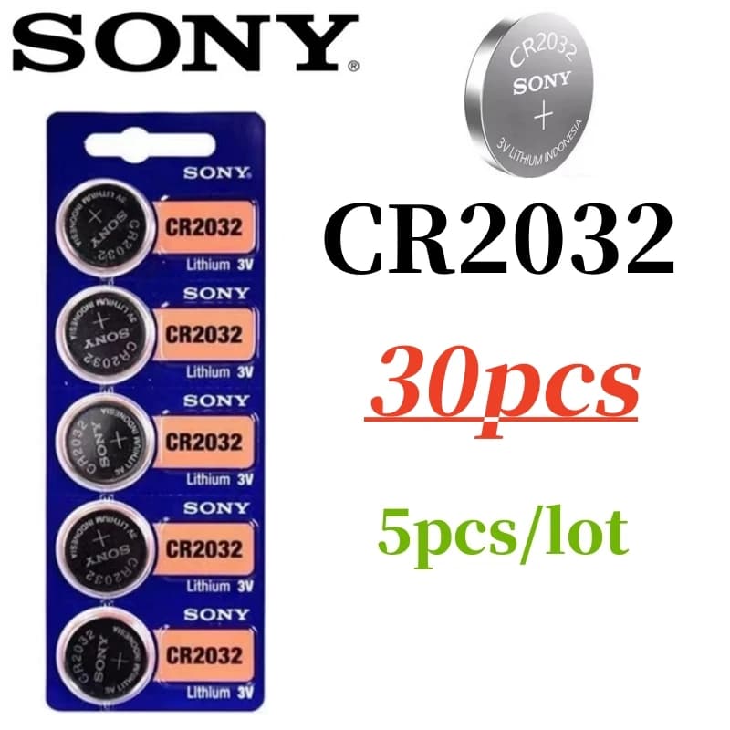 30 قطعة بطارية Sony CR2032 أصلية لدمى الساعات بطارية ليثيوم - 2