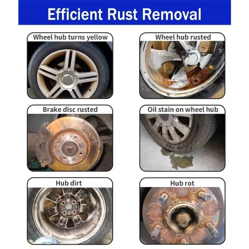 New Car Rust Remover Spray Powerful Rust Removal for Car Wheels & Metal Surfaces Strong Decontamination Auto Repair Supplies - 5